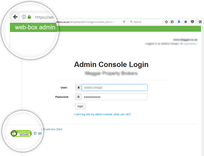 Secure <span class='de-em'>Admin Console</span>